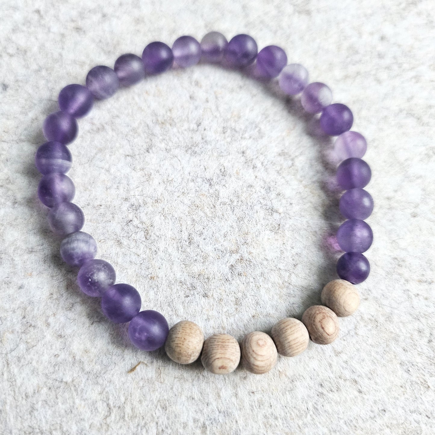 Matte Amethyst + Rosewood Aromatherapy Bracelets