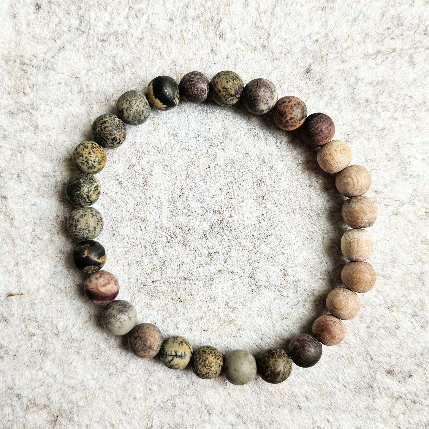 Matte Jasper + Rosewood Aromatherapy Bracelets