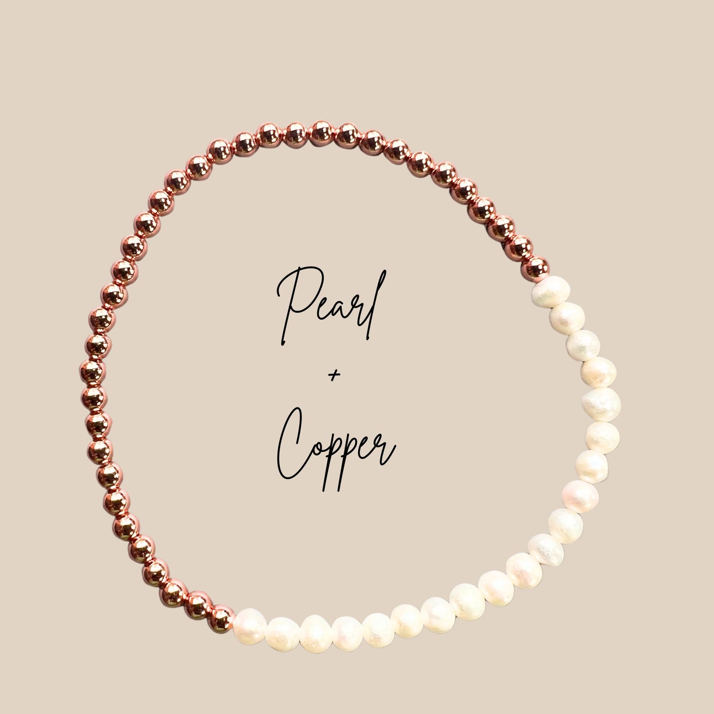 Dainty and Elegant Pearl + Solid Copper Beads