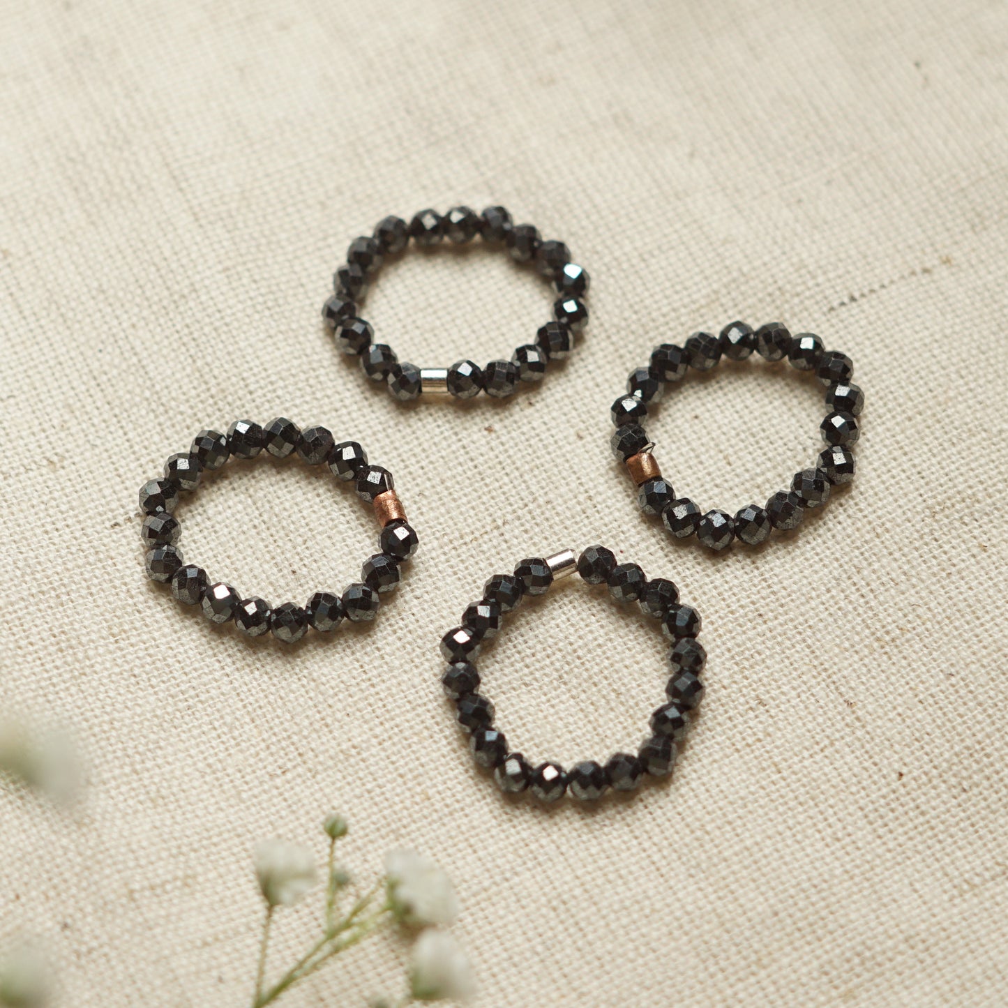 Comfortable Best Hematite Stretchy Fidget Rings | The Blue Yogi