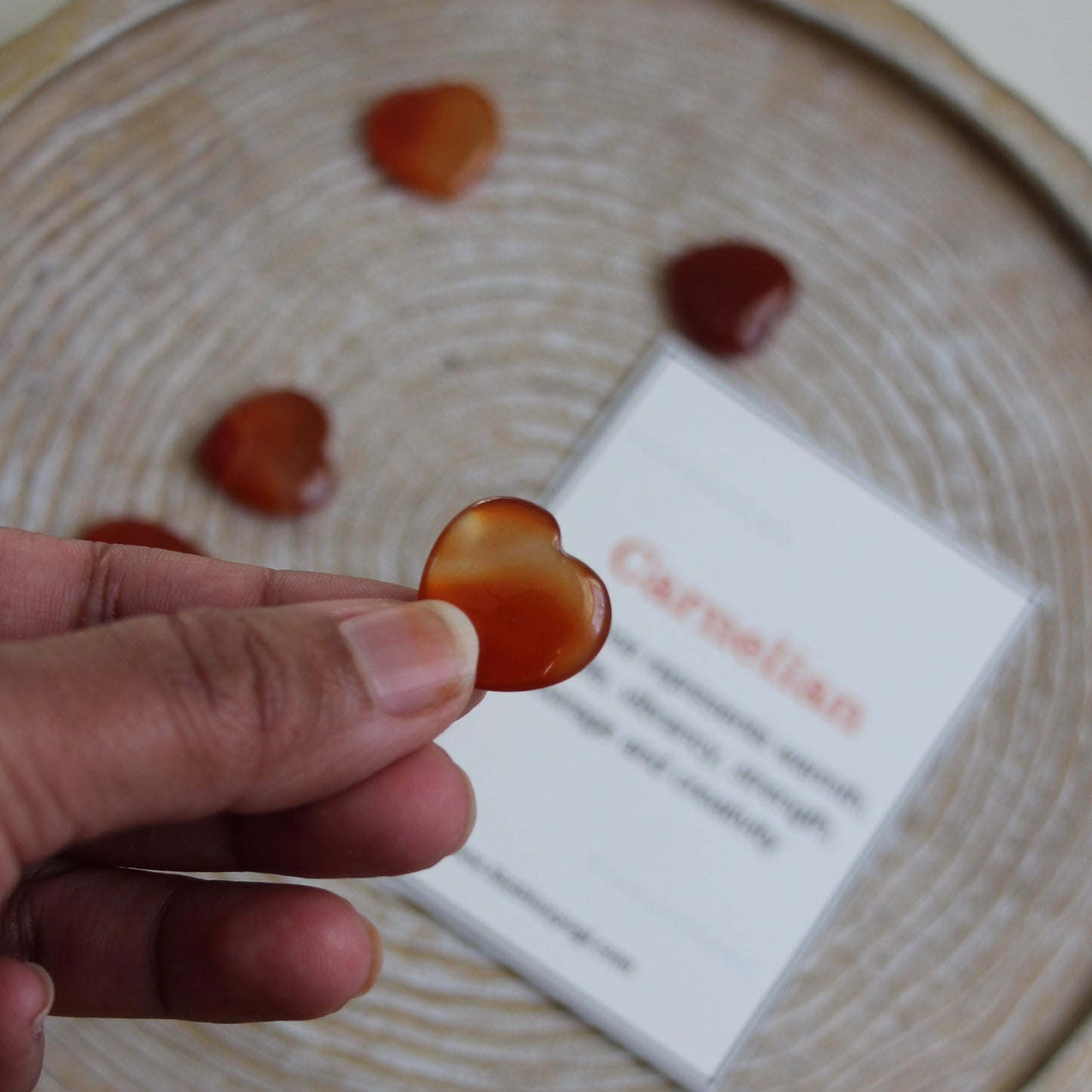 Natural Gemstone Pocket Hugs - Carnelian