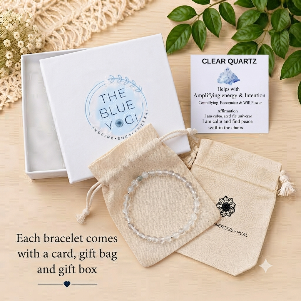Clear Quartz Stretch Bracelet - Stretchy, Tarnish Free and Waterproof