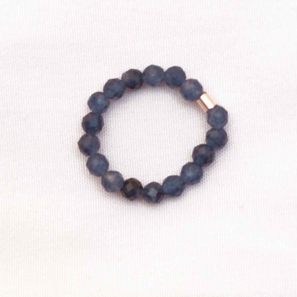 Dainty and stackable Sapphire stretchy Fidget ring - Stress and anxiety relief