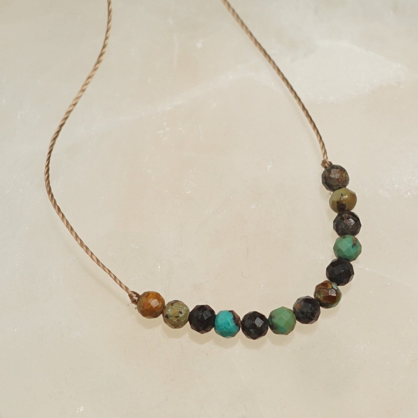 Dainty African Turquoise Necklace - December Birthstone