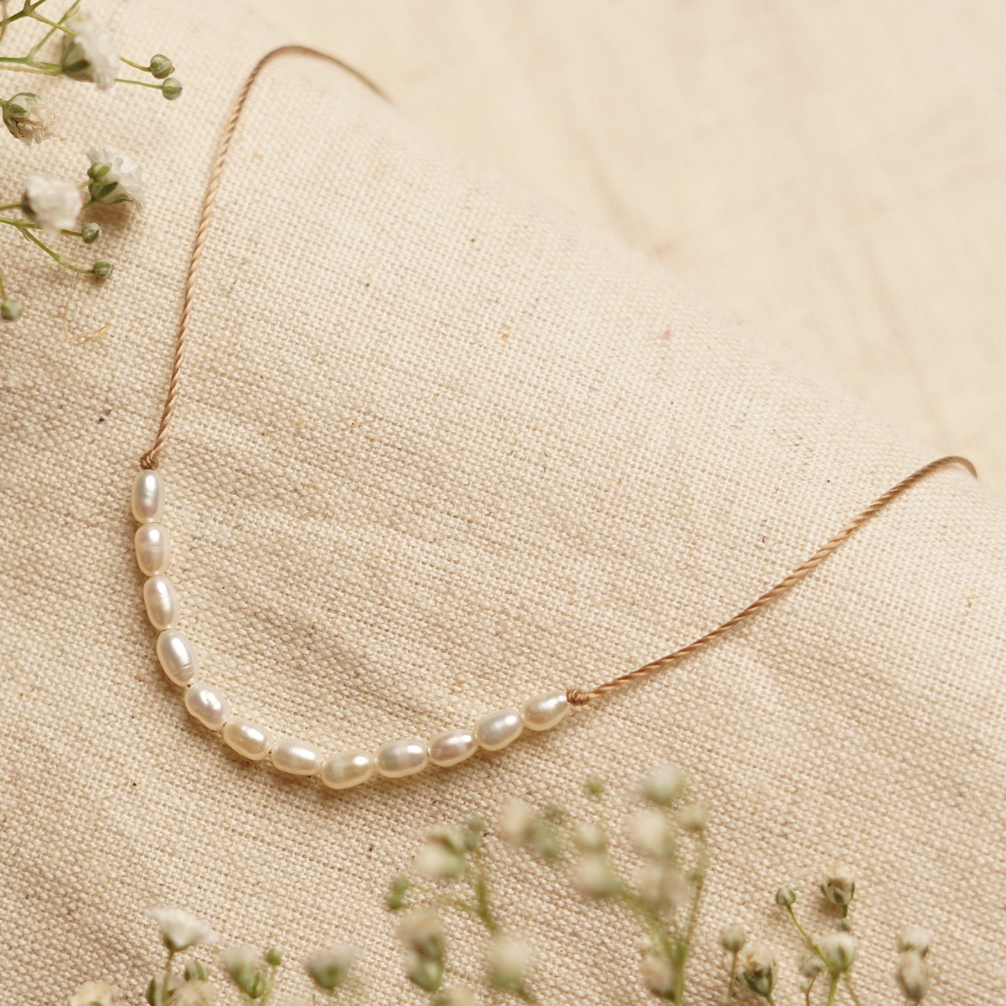 Dainty Pearl Necklace - June Birthstone