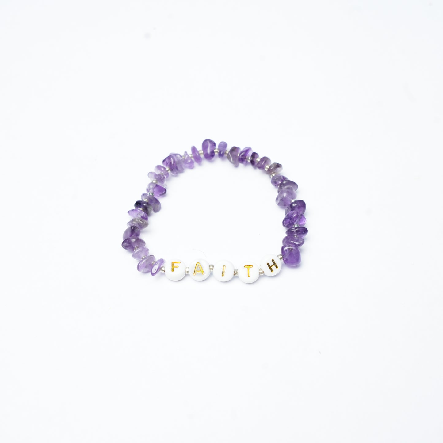 FAITH - Amethyst Chip Bracelet for Kids ages 6 to 12