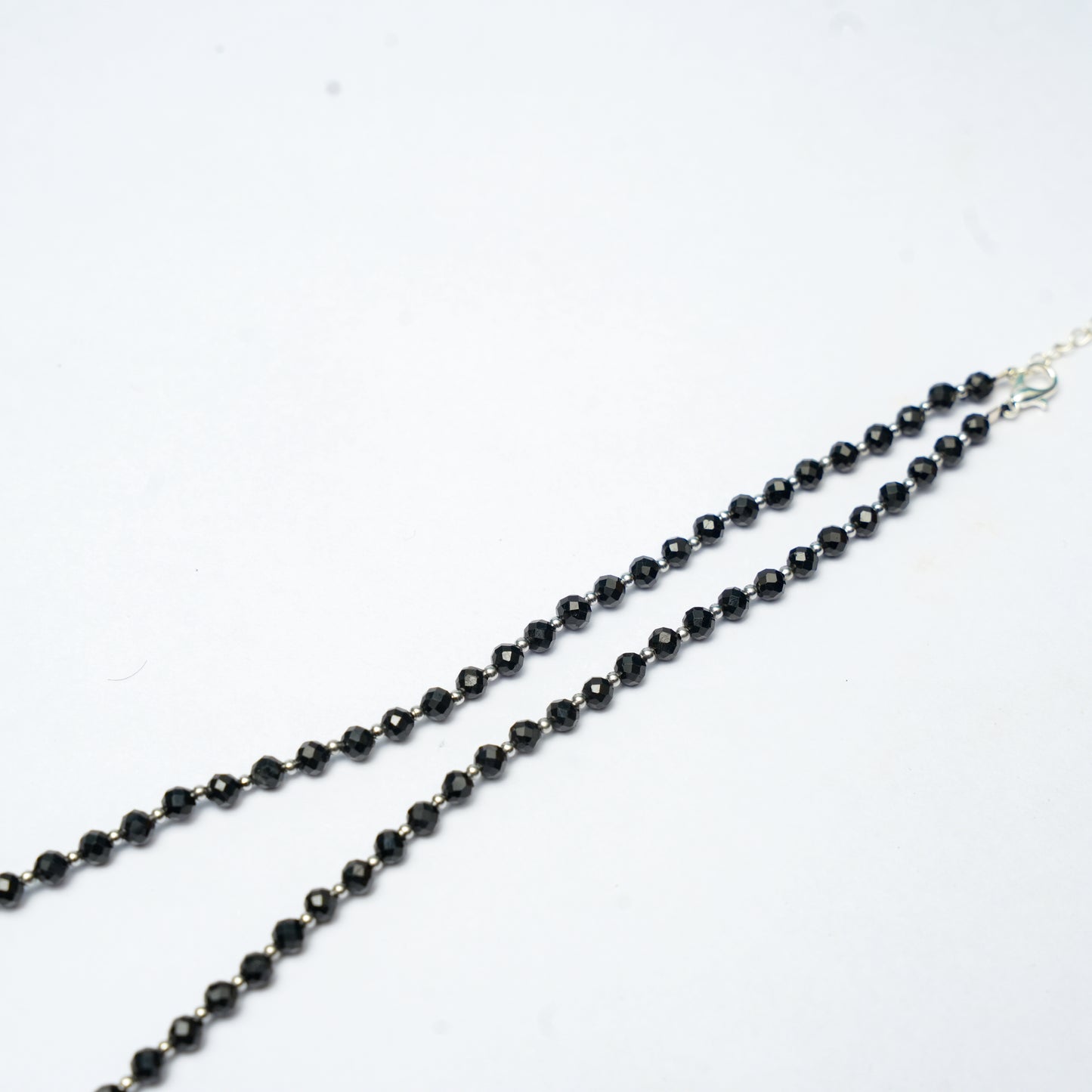 Dainty, Minimal and Elegant Black Tourmaline and sterling silver Necklace