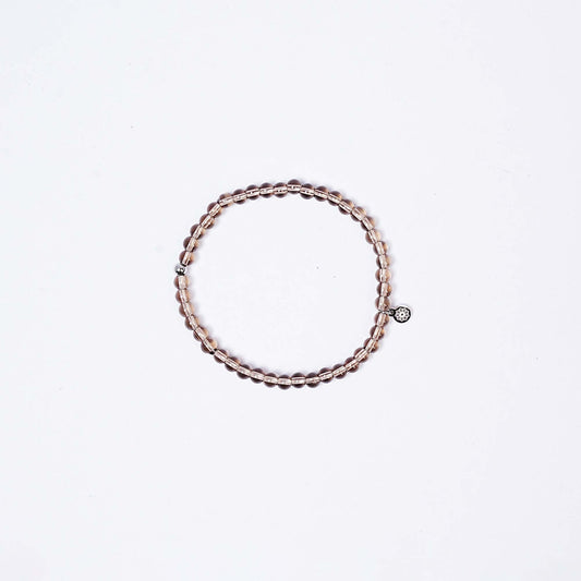 Smoky Quartz Bracelet - Stretchy, Tarnish Free and Waterproof