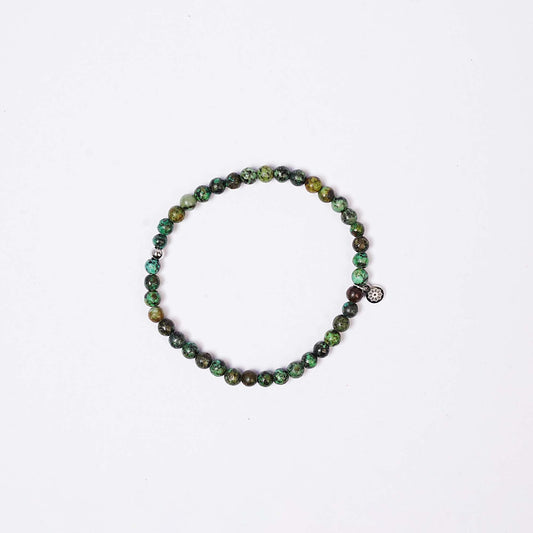 African Turquoise Bracelet - Stretchy, Tarnish Free and Waterproof