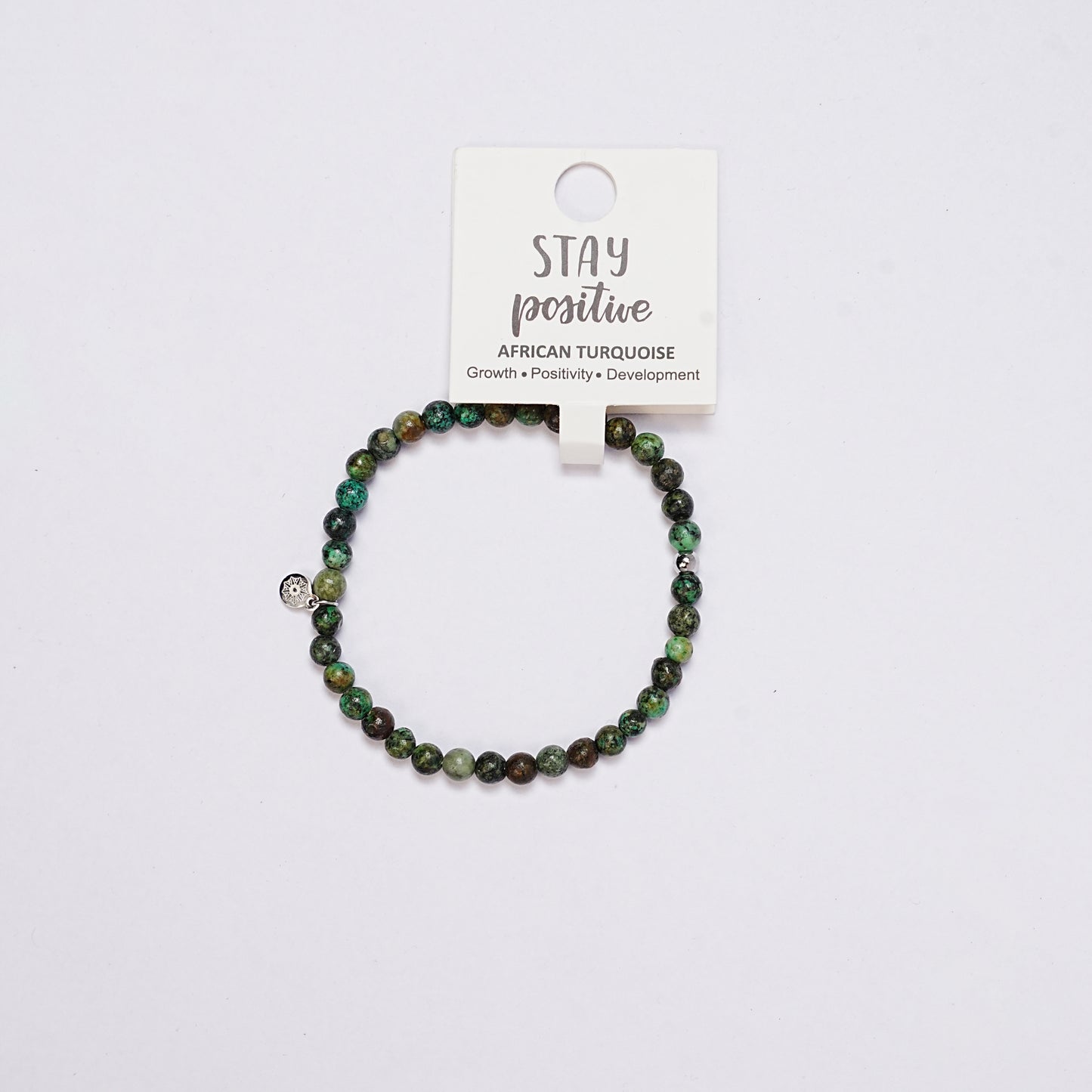African Turquoise Bracelet - Stretchy, Tarnish Free and Waterproof