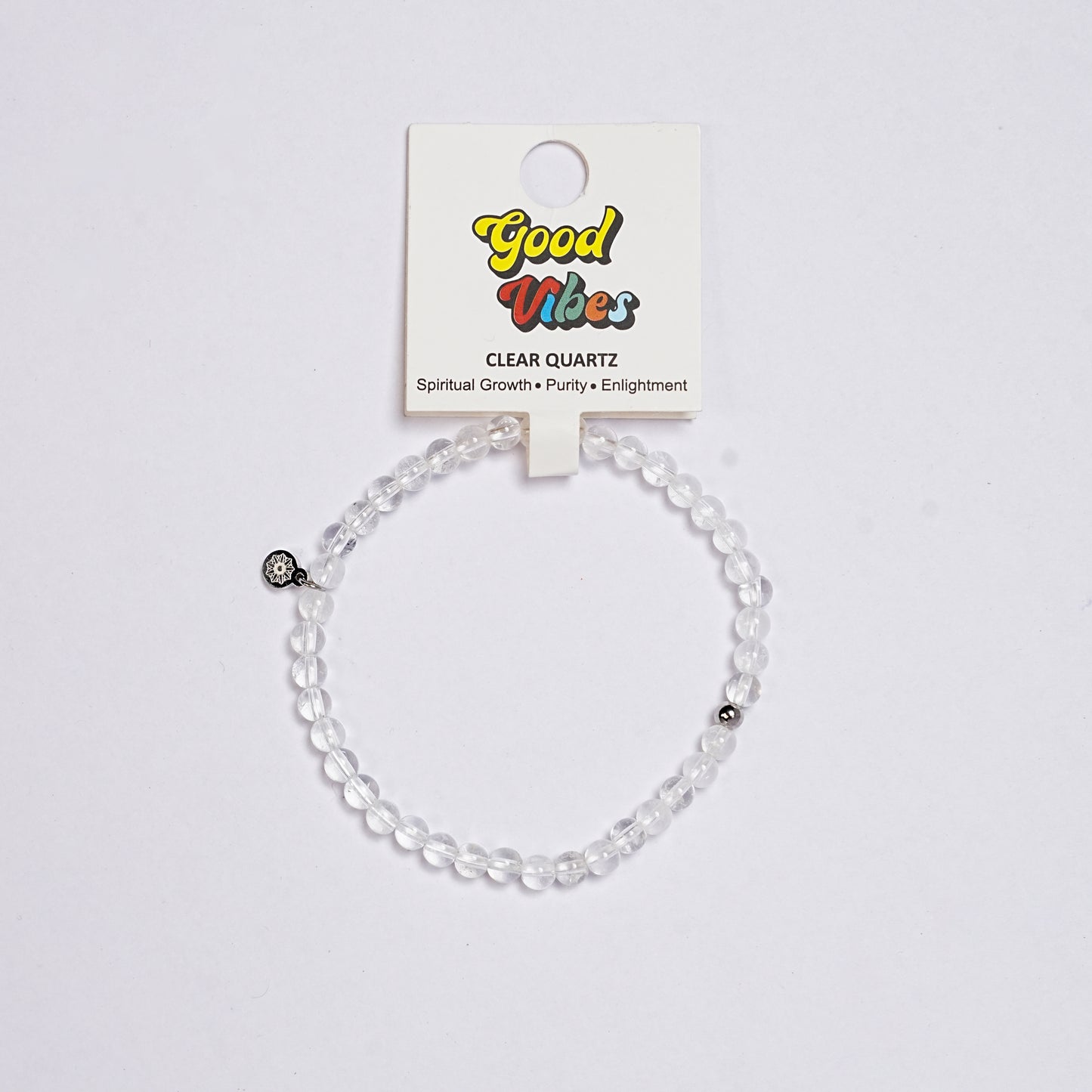 Clear Quartz Bracelet - Stretchy, Tarnish Free and Waterproof