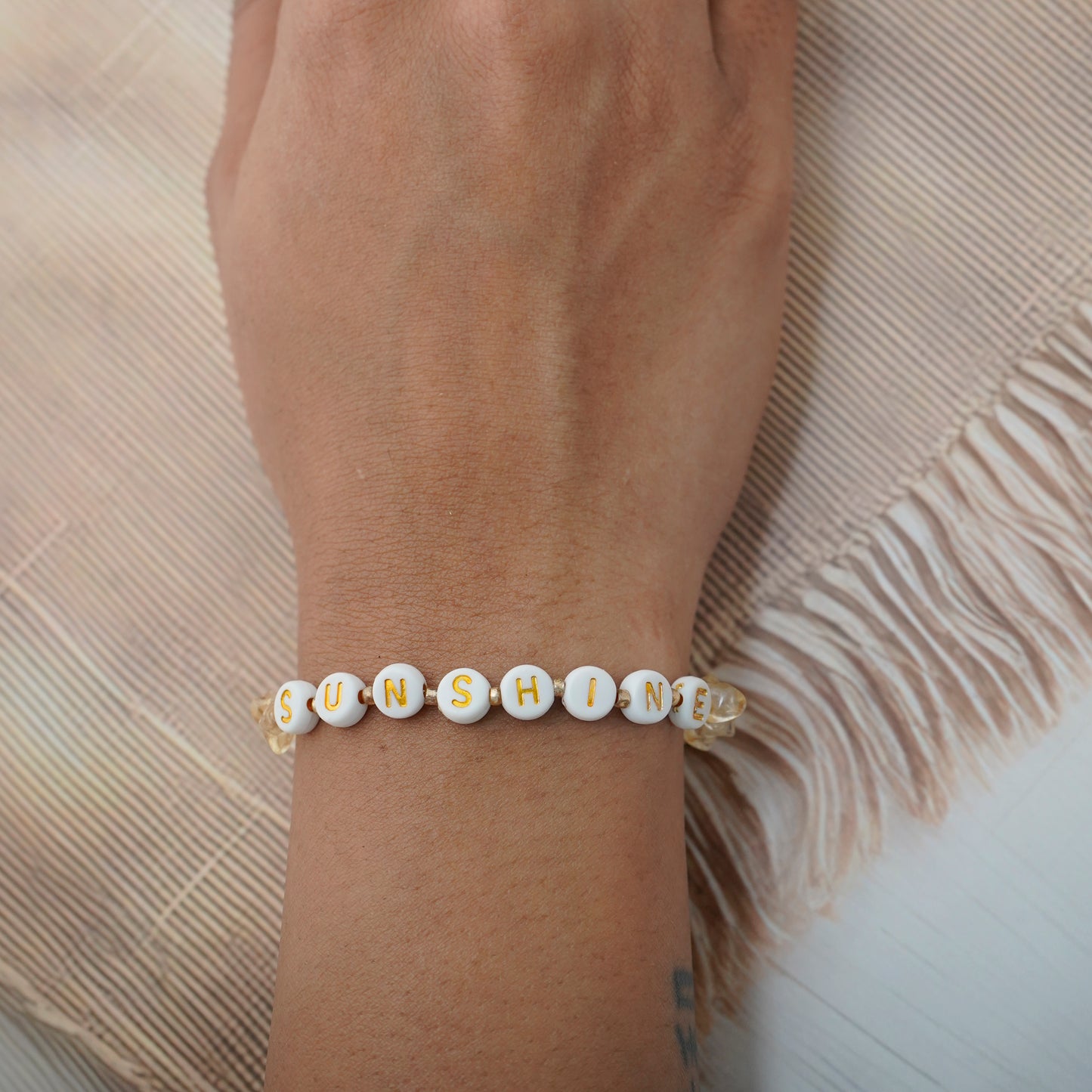 SUNSHINE - Citrine Chip Bracelet for Kids ages 6 to 12
