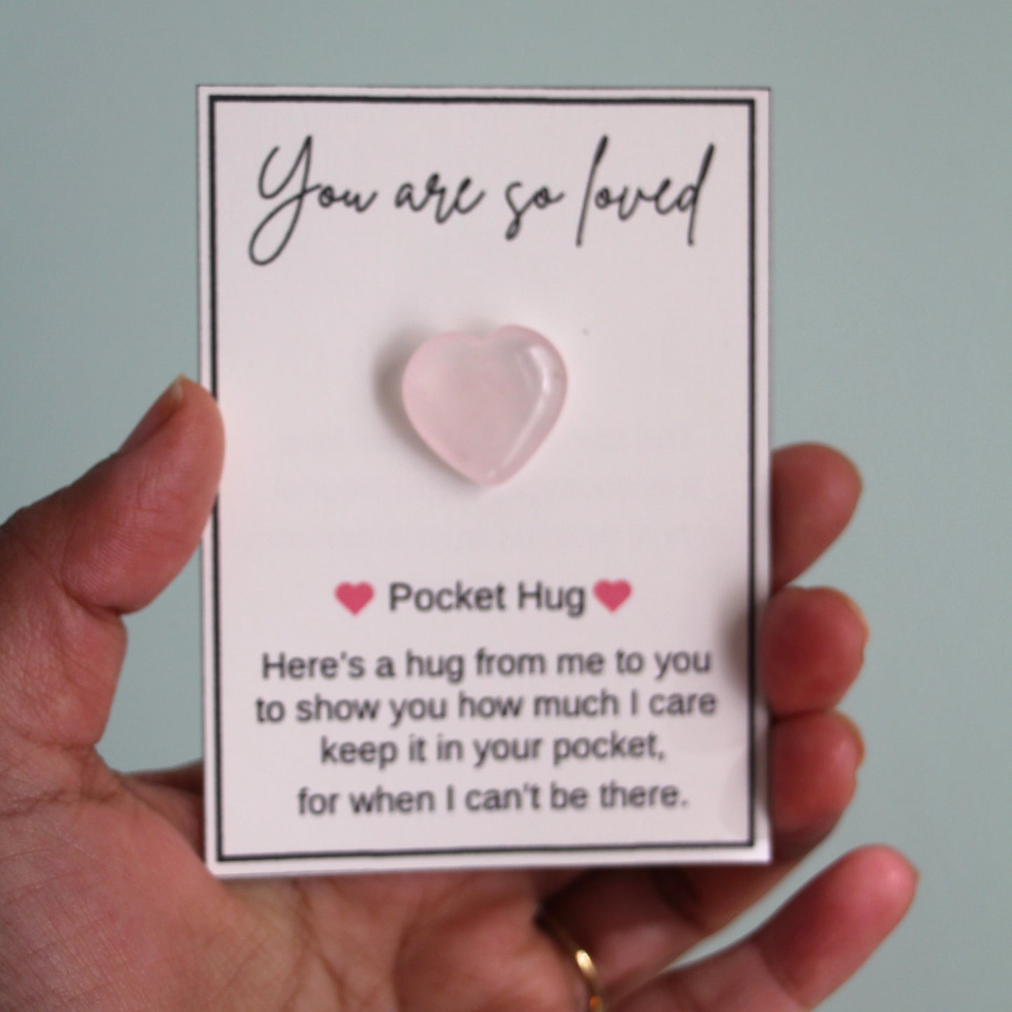 Natural Gemstone Pocket Hugs - Rose Quartz
