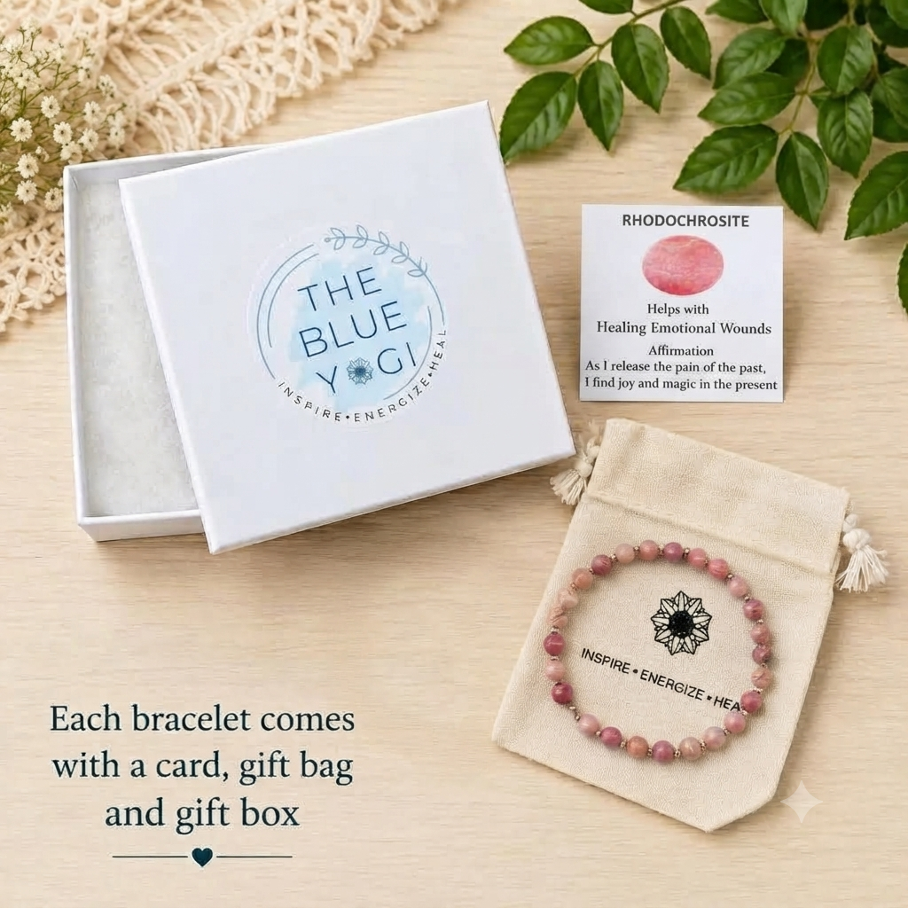 Rhodochrosite Stretch Bracelet - Stretchy, Tarnish Free and Waterproof