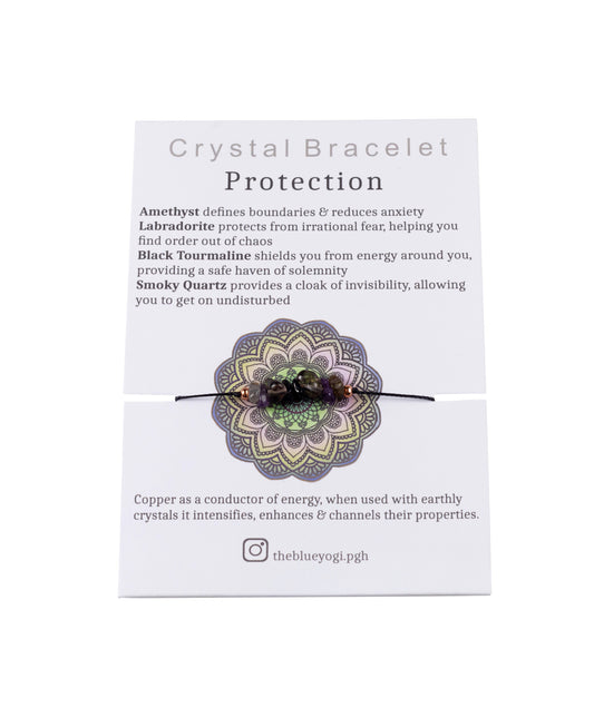 Best Protection Crystal Bracelet with Affirmation | The Blue Yogi