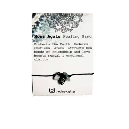 Premium Moss Agate Healing Band | The Blue Yogi
