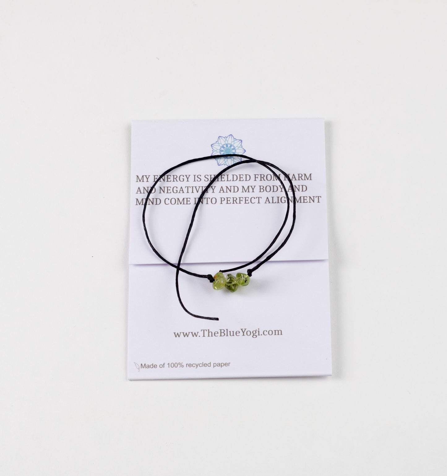 Peridot Gemstone Power Band Casual & Boho Tie Closure - Theblueyogi