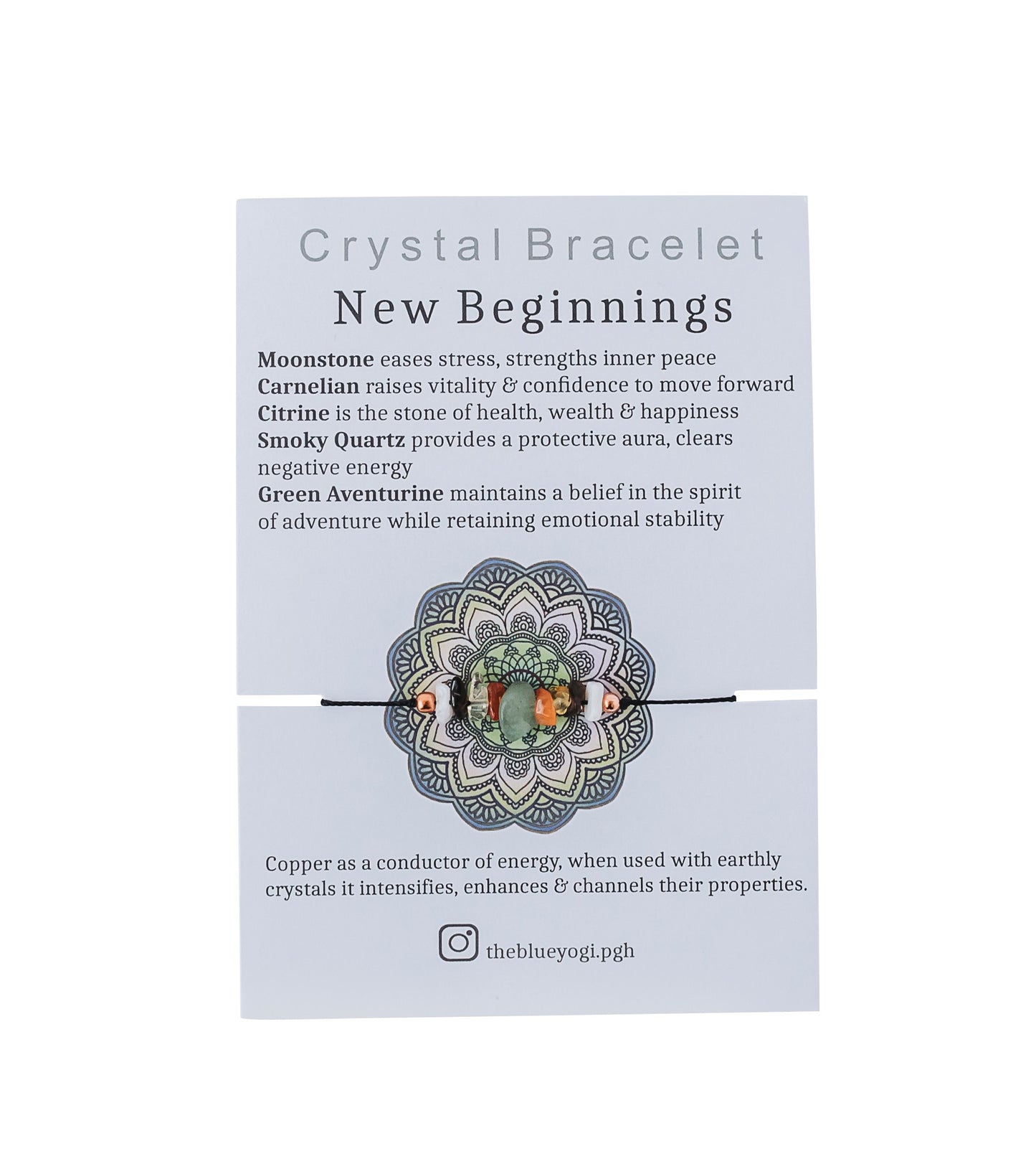 High Quality New Beginnings Crystal Bracelet | The Blue Yogi