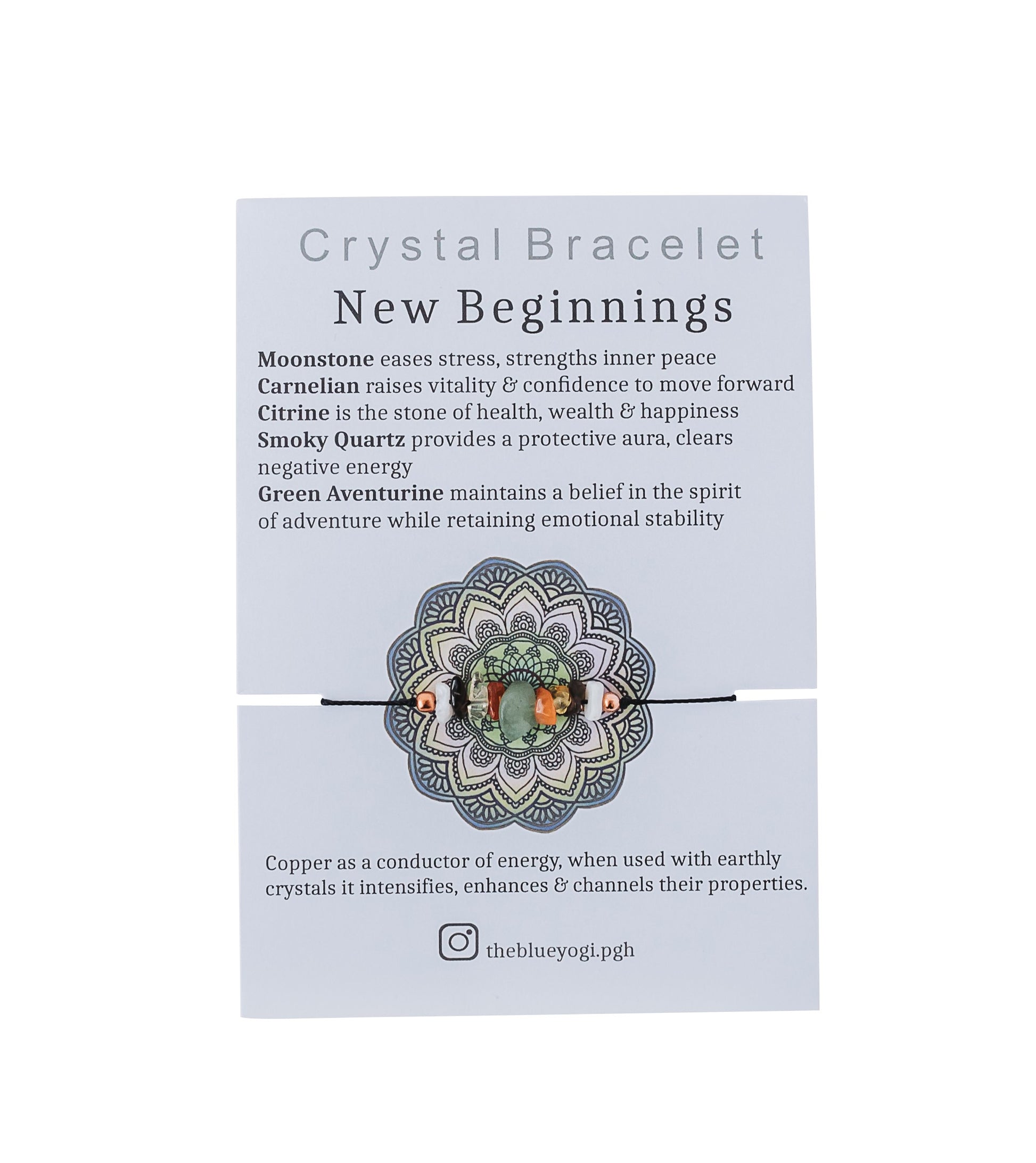 High Quality New Beginnings Crystal Bracelet | The Blue Yogi