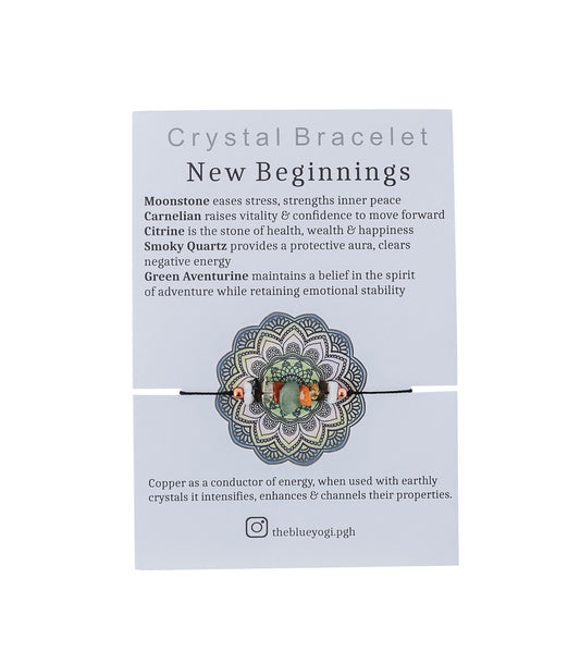 High Quality New Beginnings Crystal Bracelet | The Blue Yogi