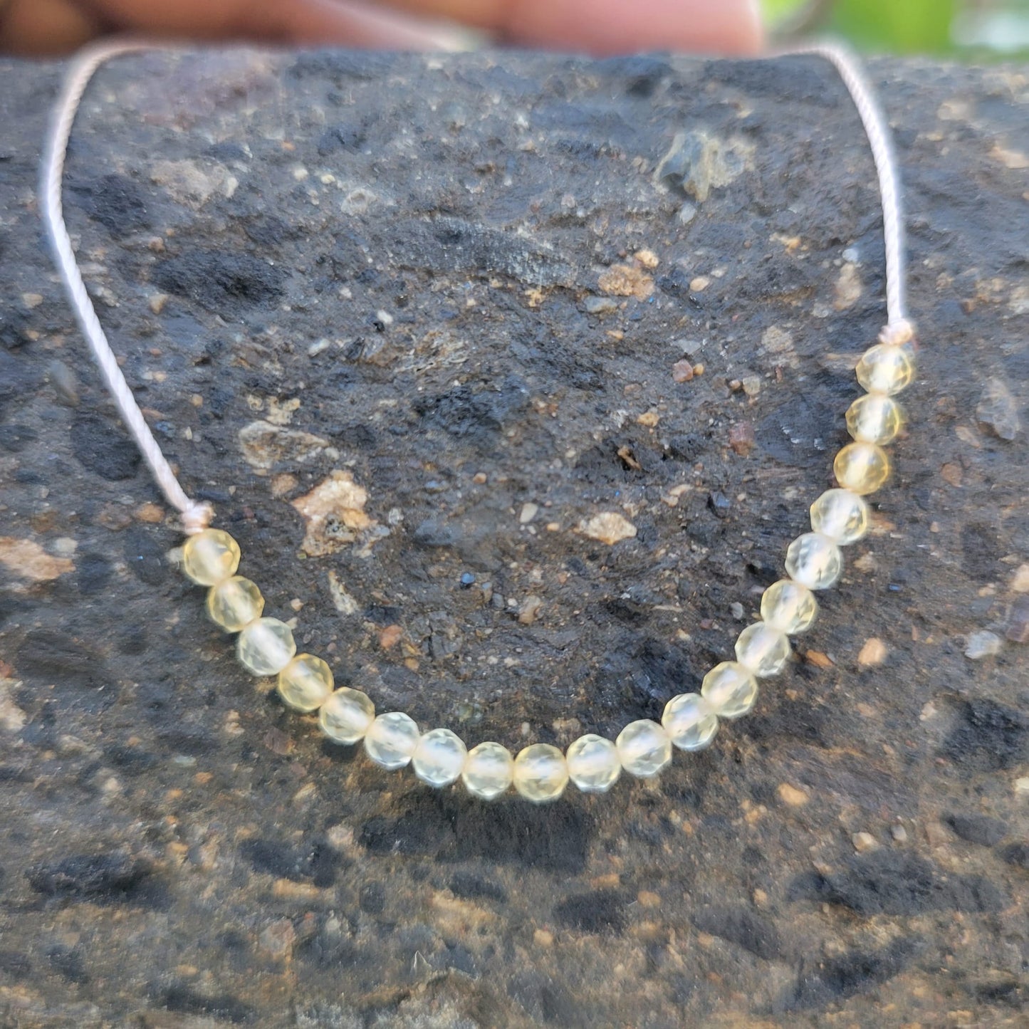 Dainty Citrine Necklace - November Birthstone