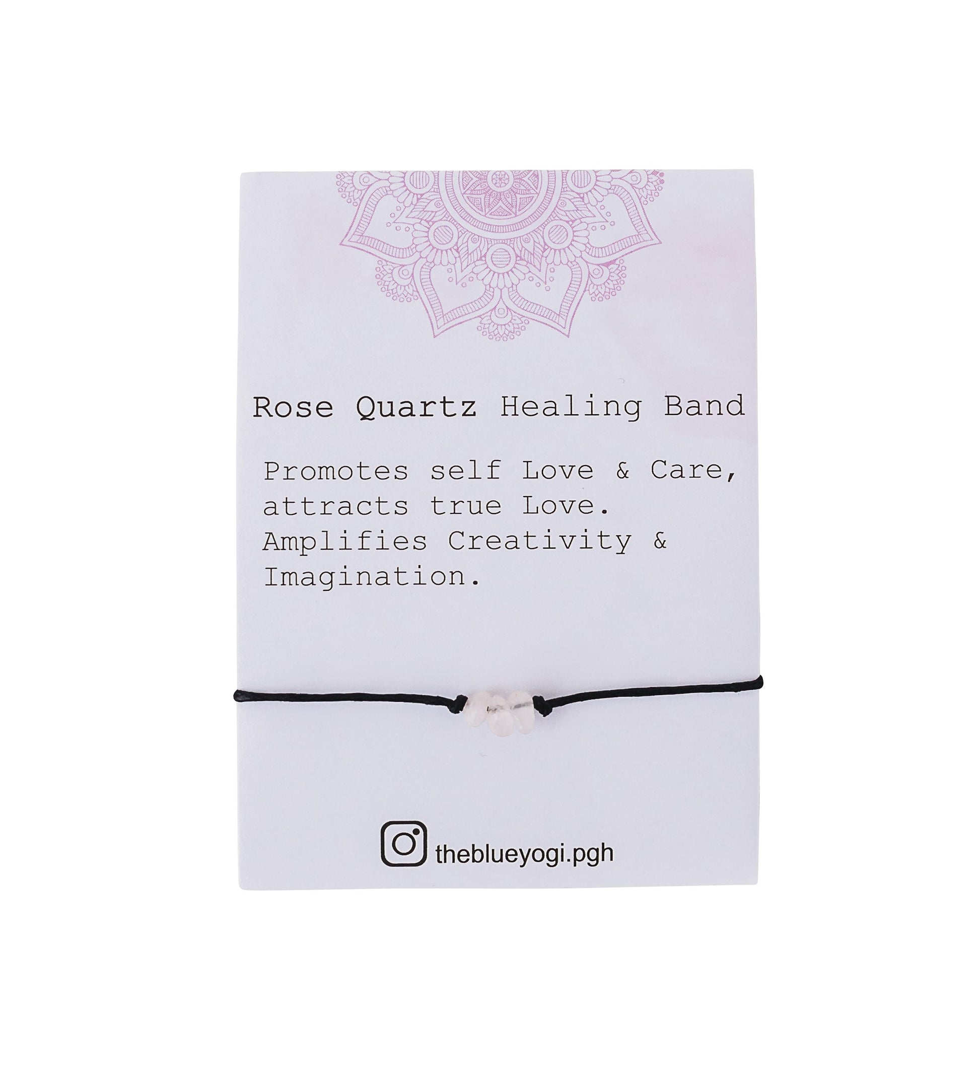 Rose Quartz Gemstone Healing Band