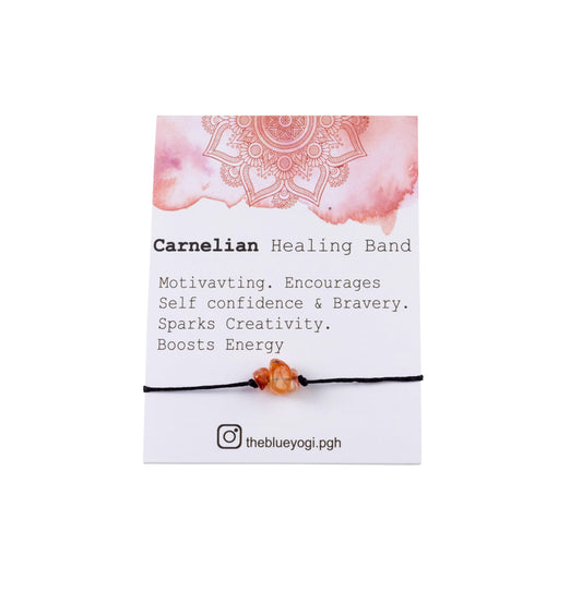 Premium Carnelian Healing Band with Affirmation | The Blue Yogi