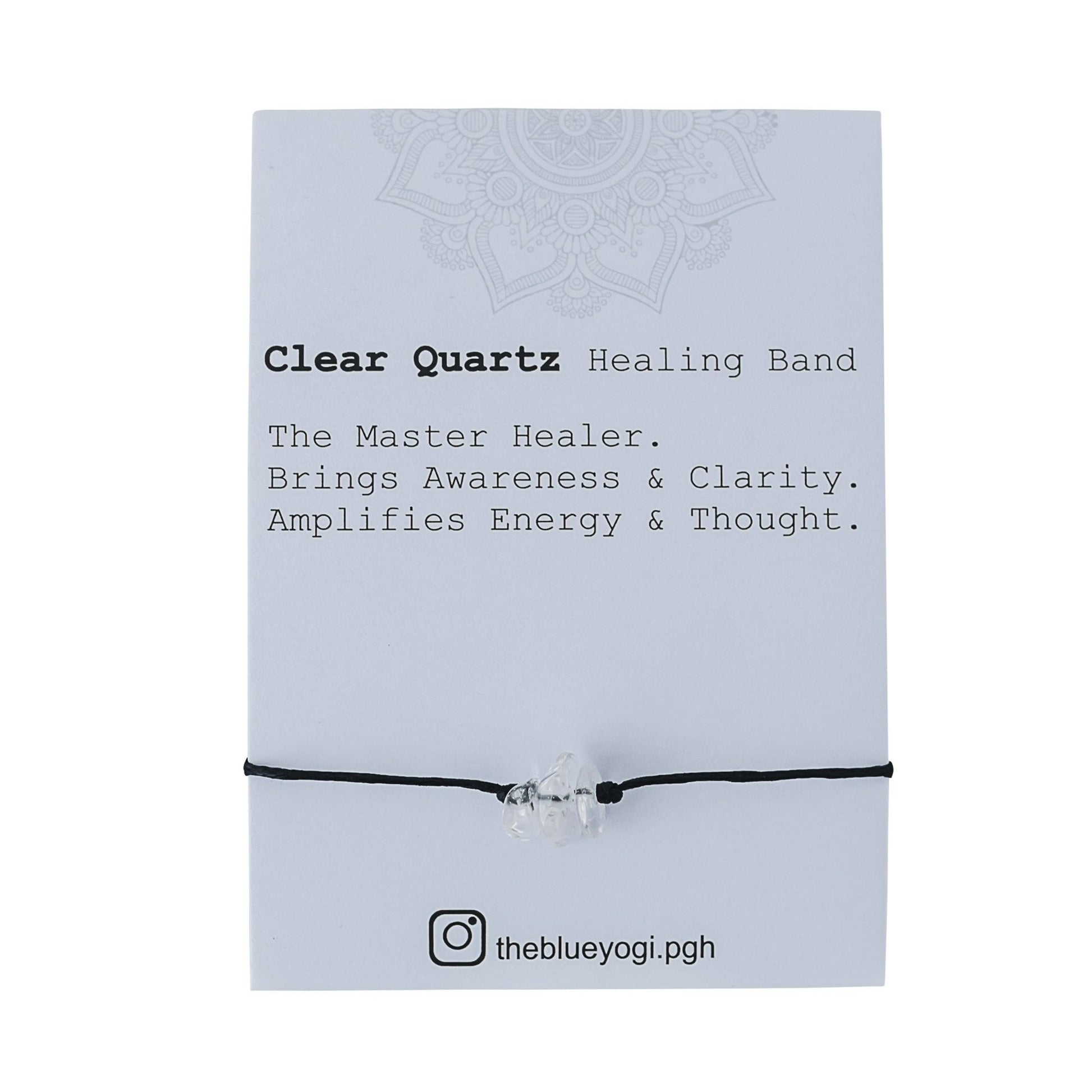Clear Quartz Healing Band with Affirmation | The Blue Yogi