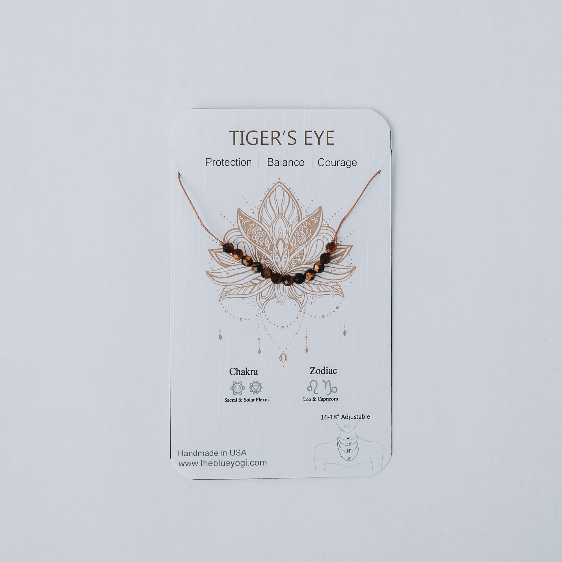 Dainty 4mm Faceted Tiger Eye and Sterling silver Necklace - Minimal, casual and light weight - 16”- 18” adjustable - Theblueyogi