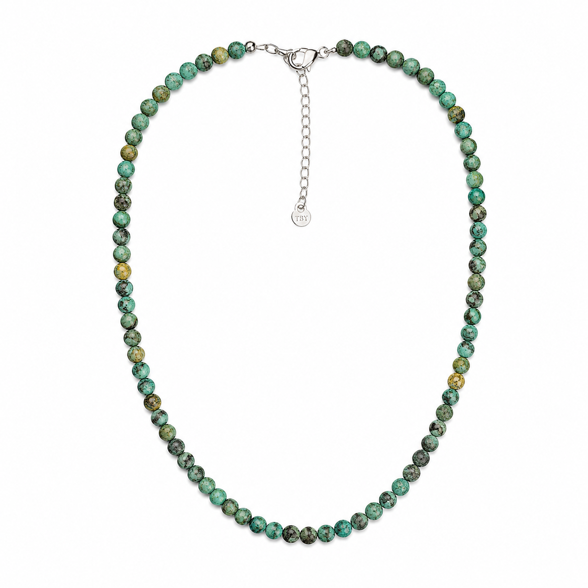 African is vibrant blue-green hues