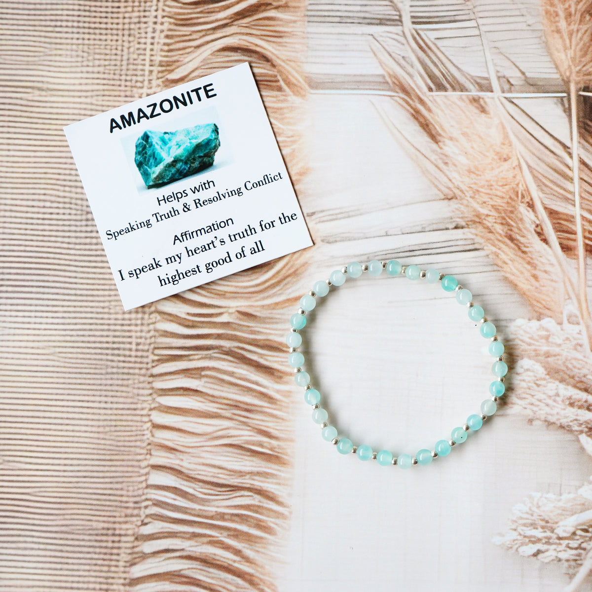 Amazonite Stretch Bracelet - Stretchy, Tarnish Free and Waterproof