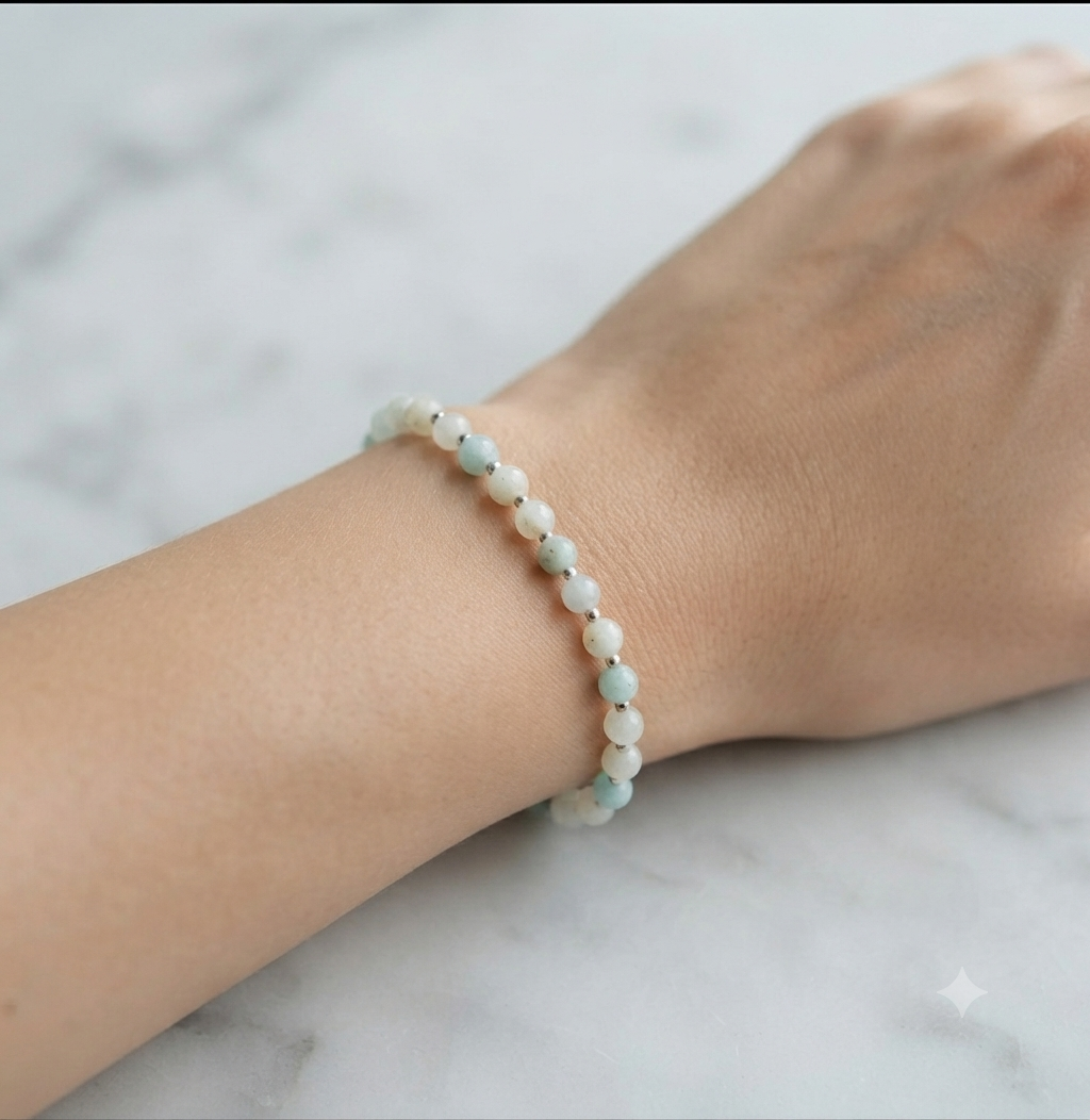 Amazonite Stretch Bracelet - Stretchy, Tarnish Free and Waterproof