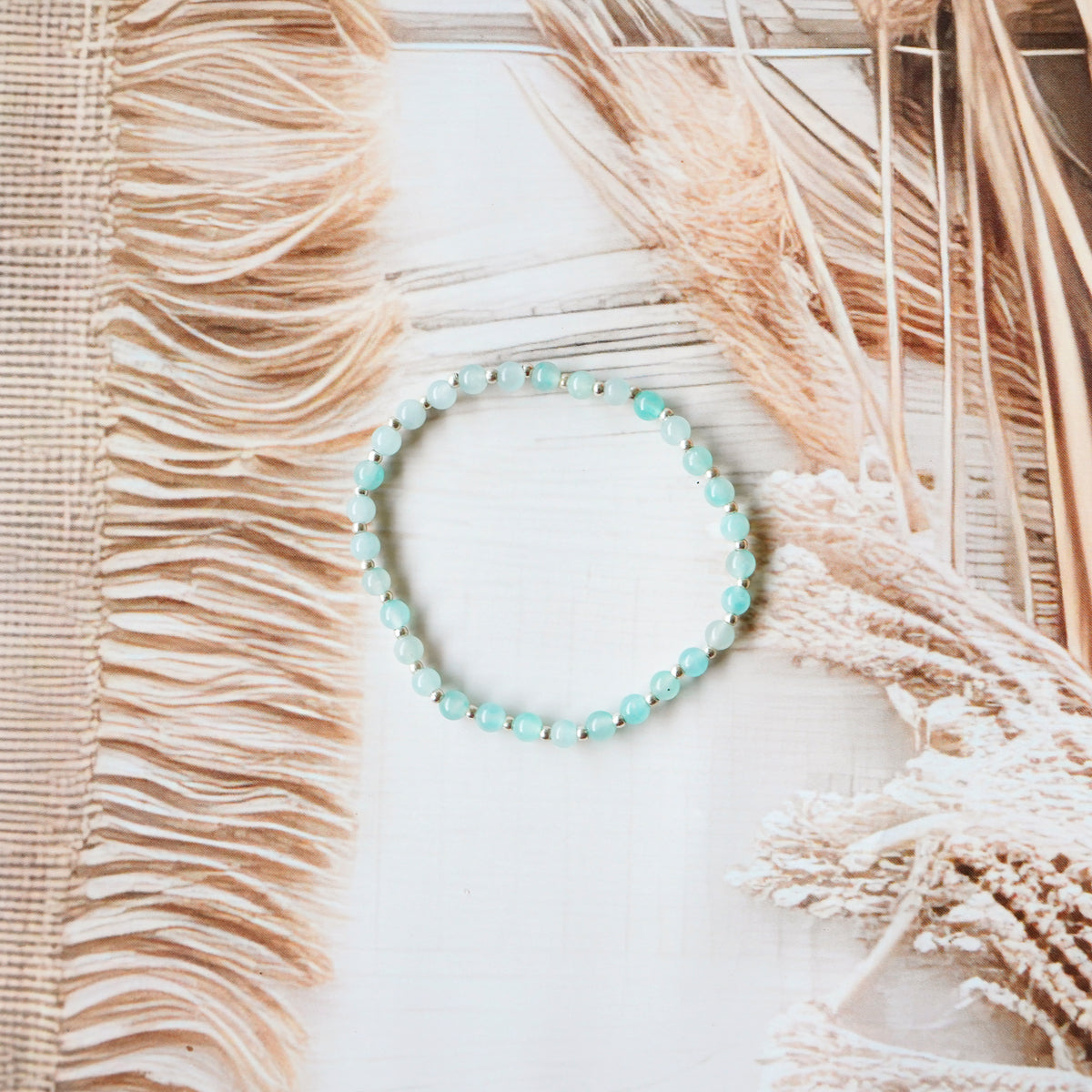 Amazonite Stretch Bracelet - Stretchy, Tarnish Free and Waterproof
