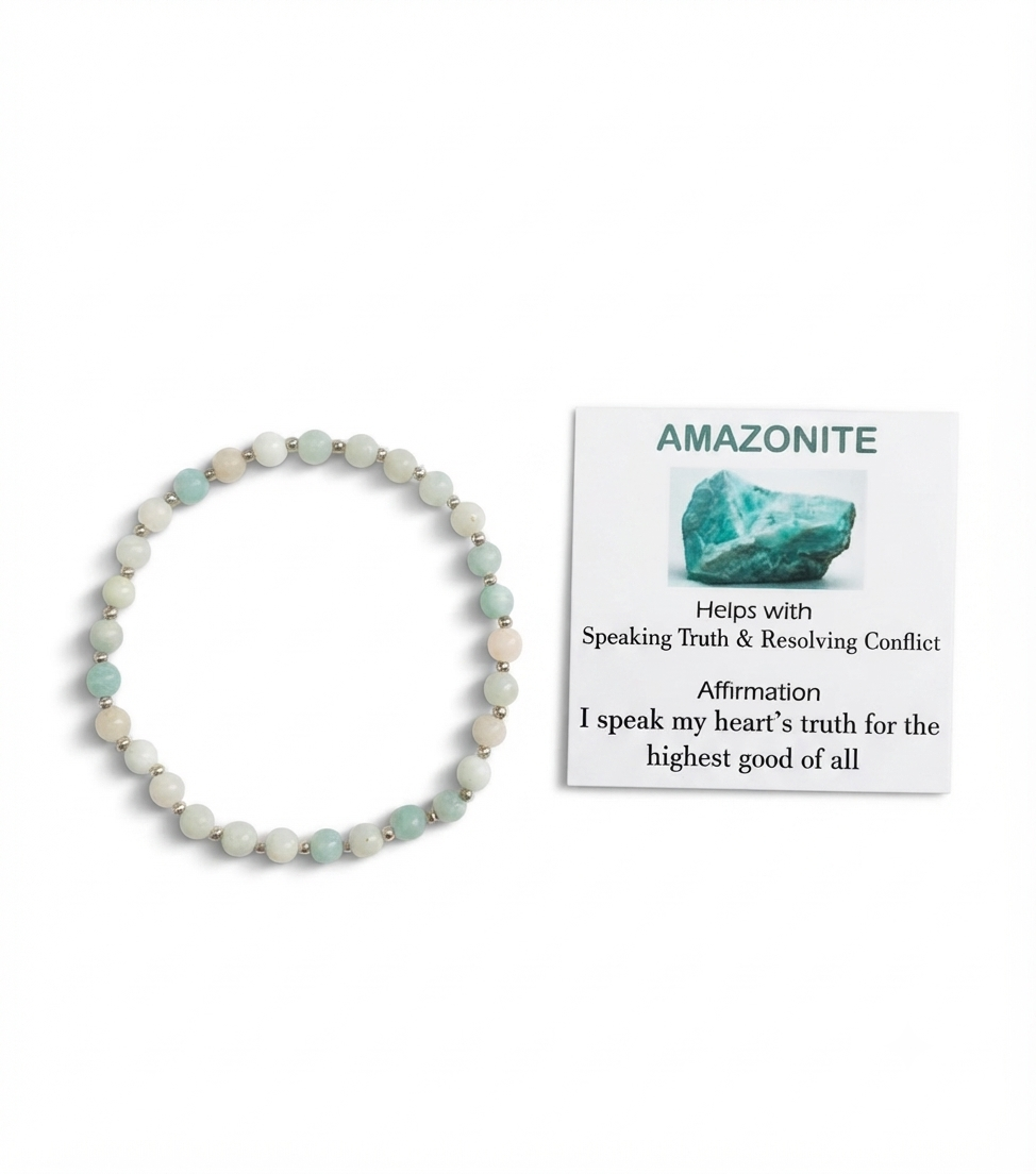 Amazonite Stretch Bracelet - Stretchy, Tarnish Free and Waterproof