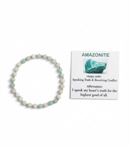 Amazonite Stretch Bracelet - Stretchy, Tarnish Free and Waterproof