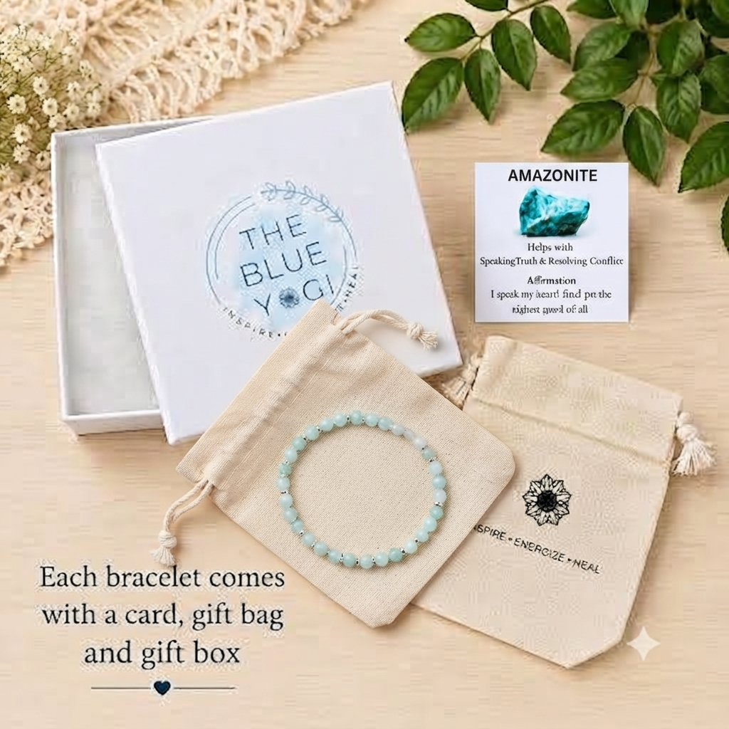 Amazonite Stretch Bracelet - Stretchy, Tarnish Free and Waterproof
