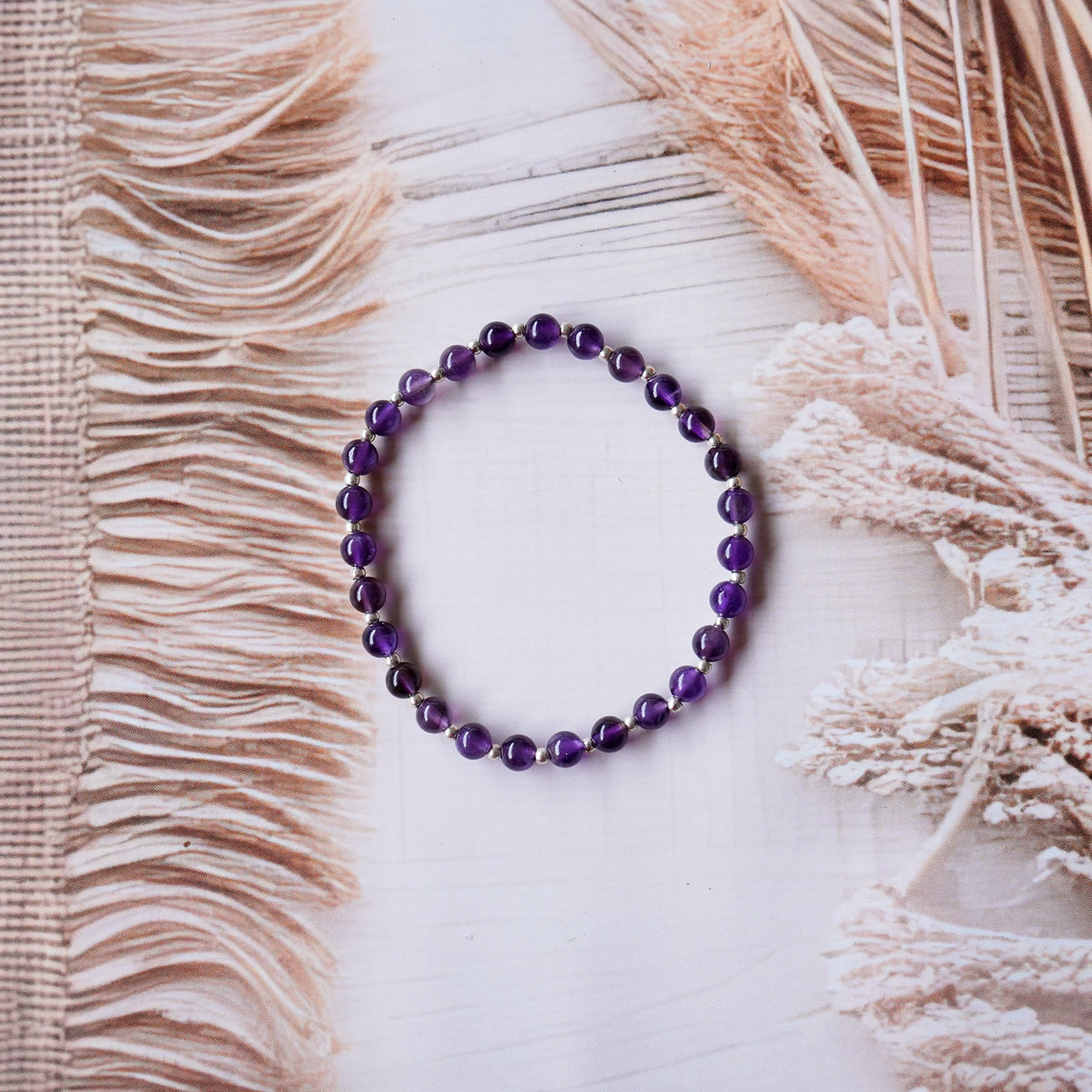 Amethyst Stretch Bracelet - Stretchy, Tarnish Free and Waterproof