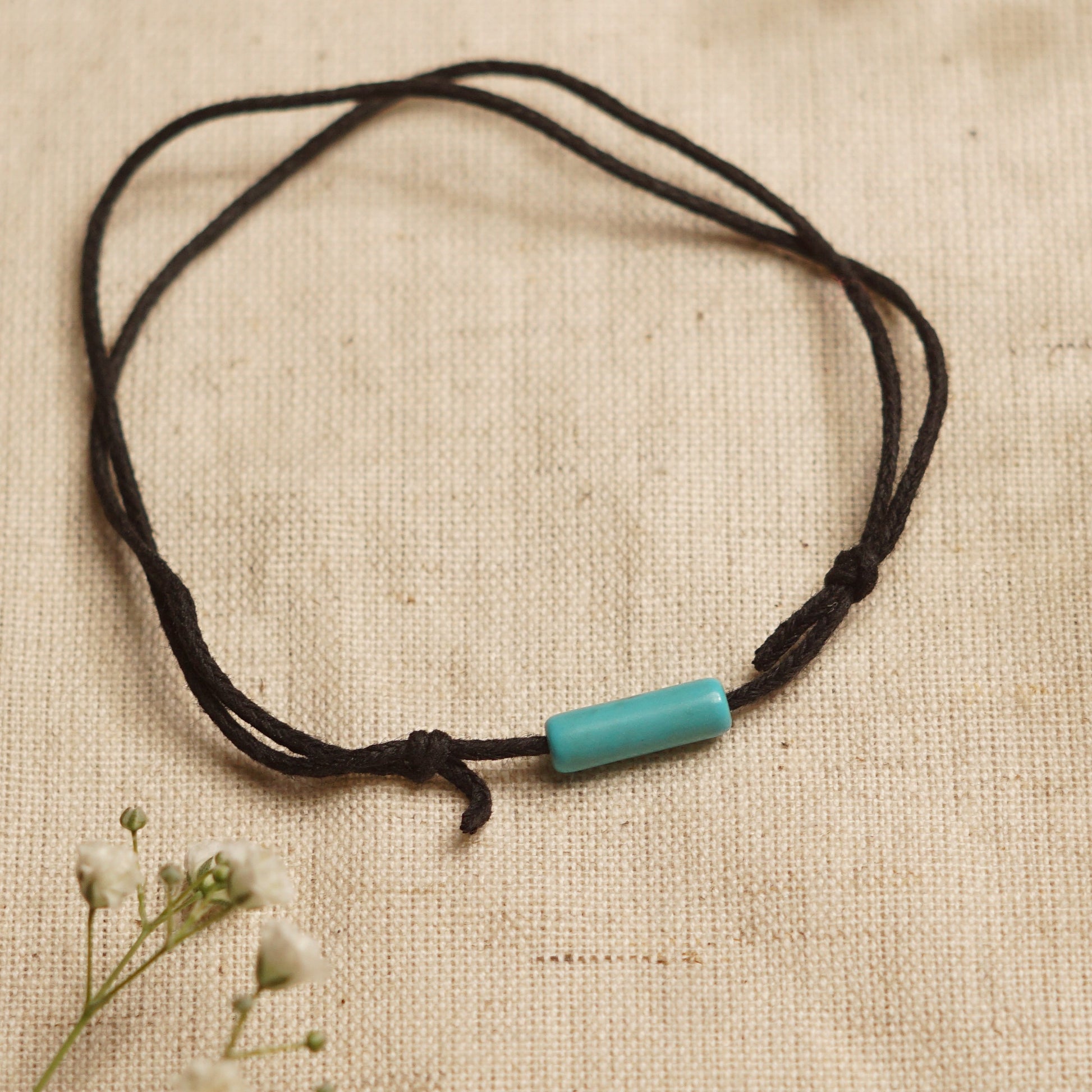 Anklet with Adjustable with a sliding knot