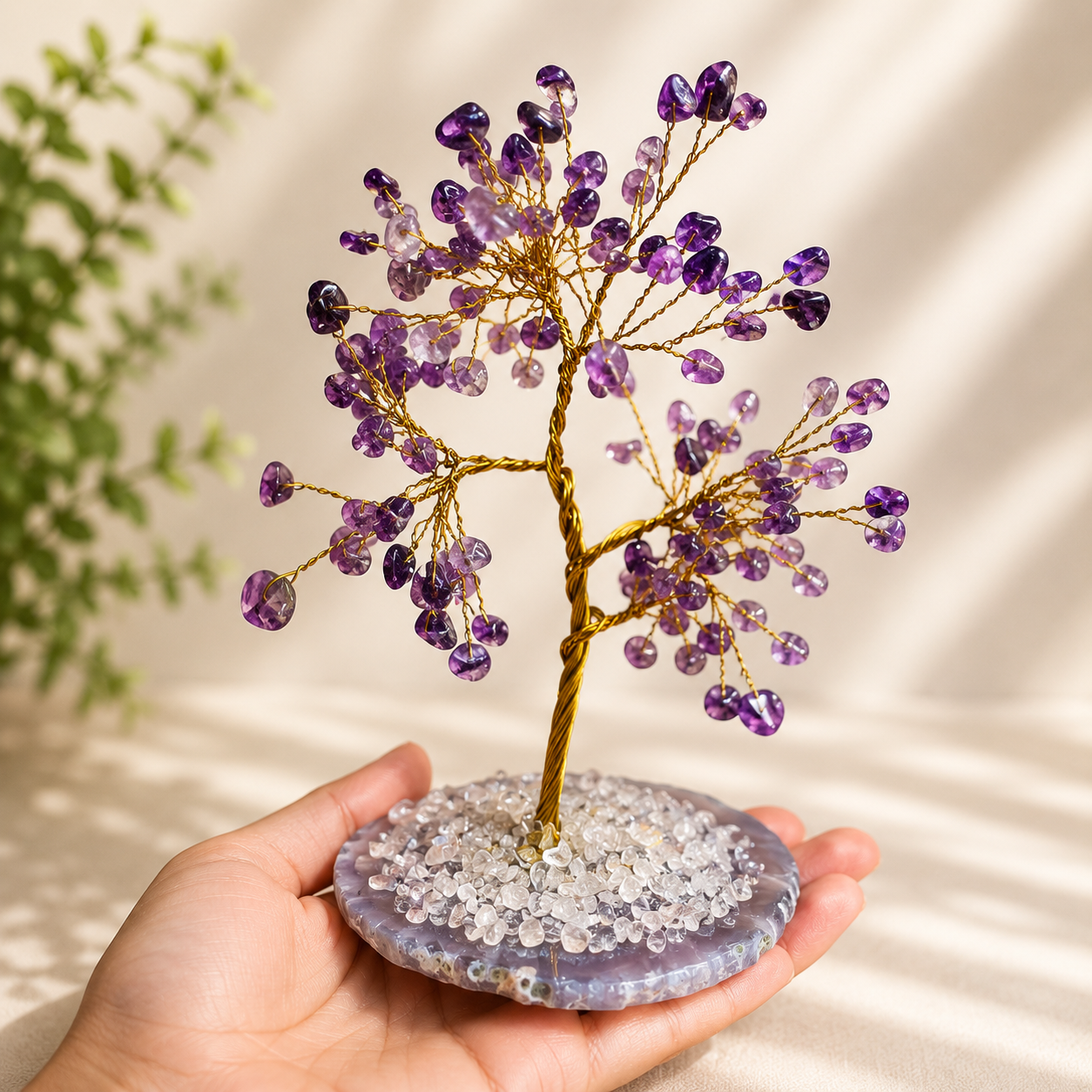 Natural Crystal 200 stones Amethyst Tree