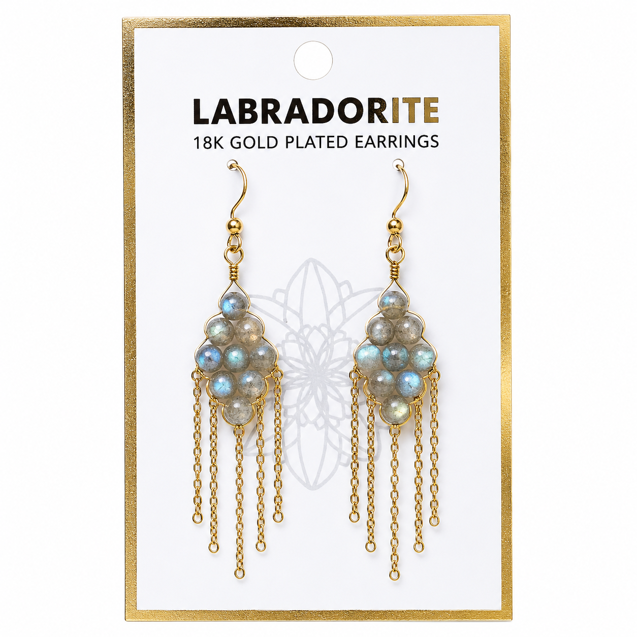 Labradorite tassel earrings