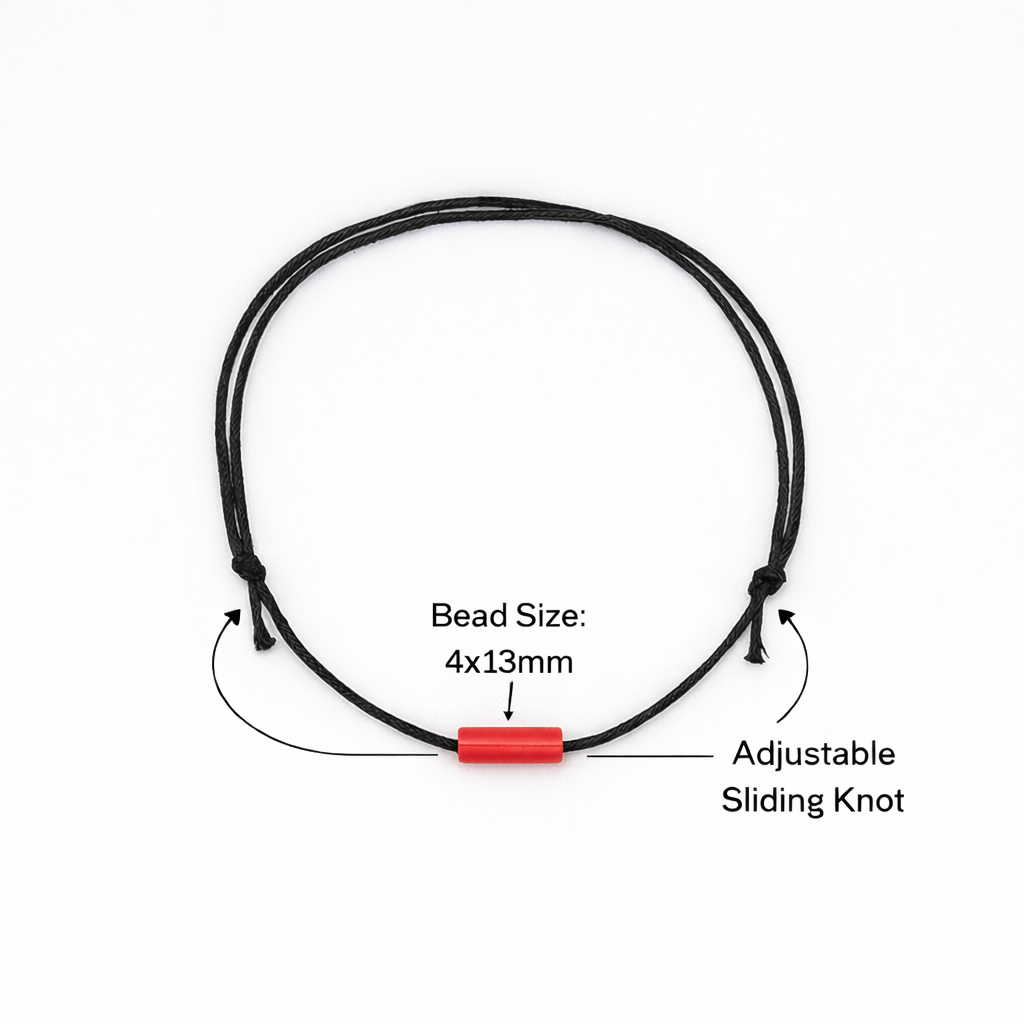 Red Coral Bar Minimal and Adjustable anklet