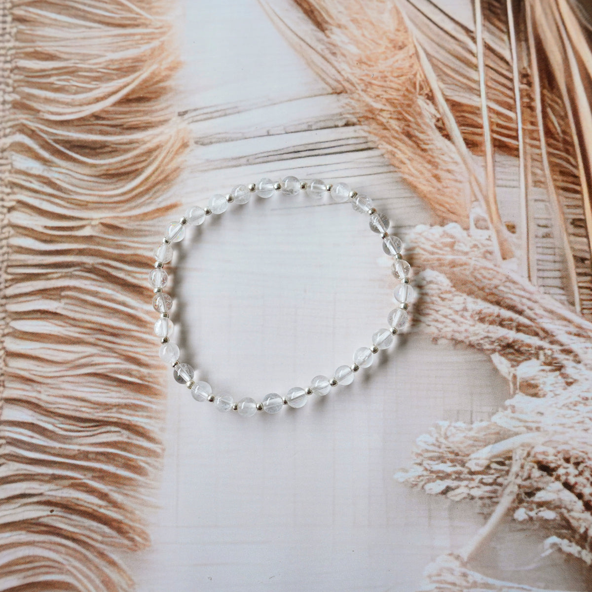 Clear Quartz Stretch Bracelet - Stretchy, Tarnish Free and Waterproof