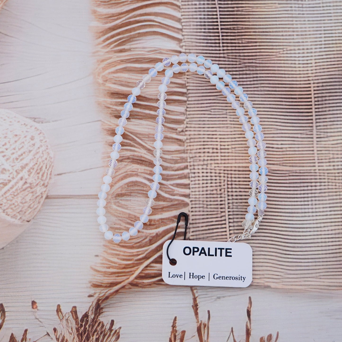 Gemstone: 4mm faceted Opalite