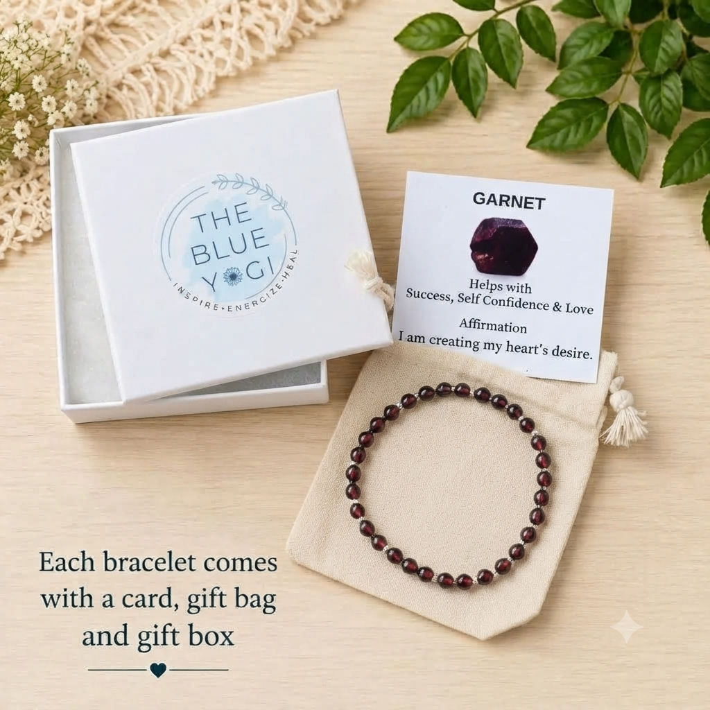 Garnet Stretch Bracelet - Stretchy, Tarnish Free and Waterproof