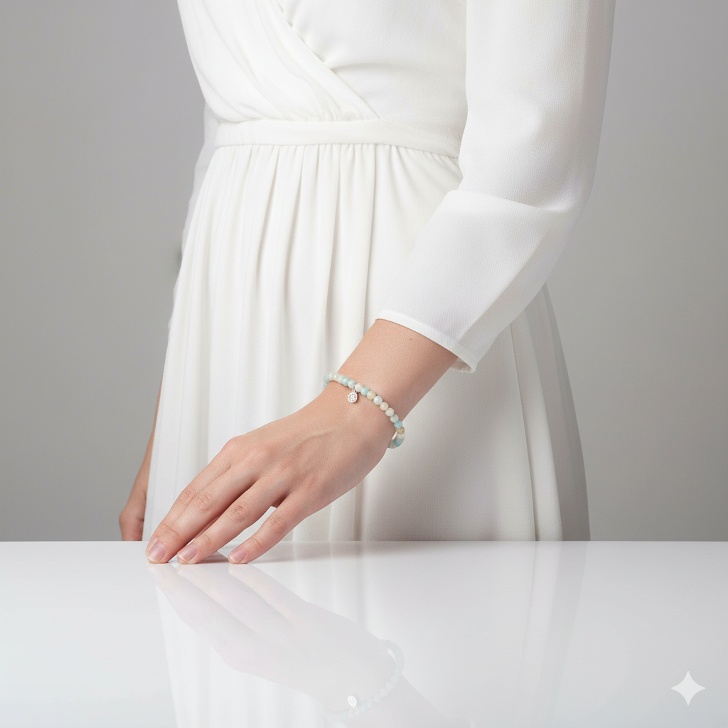 Amazonite Bracelet - Stretchy, Tarnish Free and Waterproof