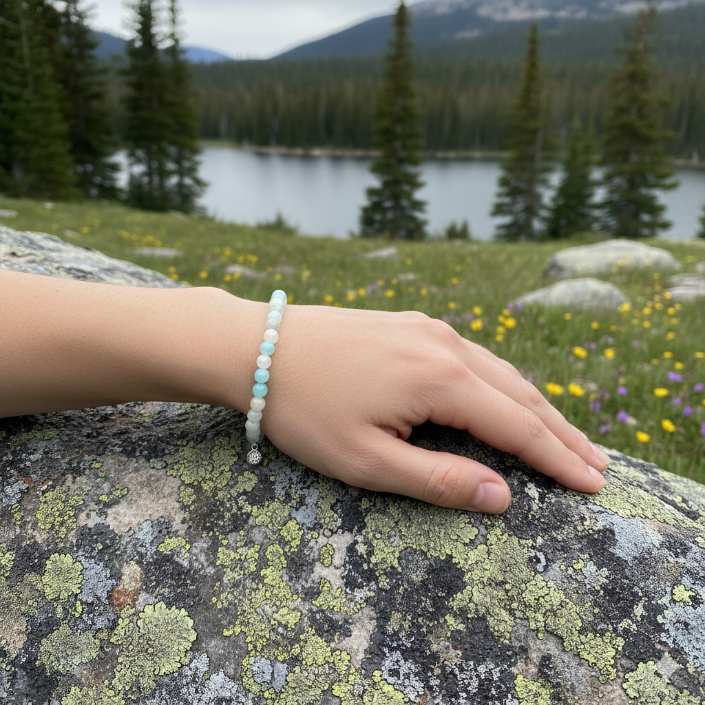 Amazonite Bracelet - Stretchy, Tarnish Free and Waterproof