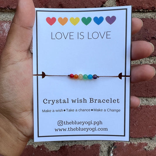 Premium Gemstones Pride Wish Bracelets | The Blue Yogi