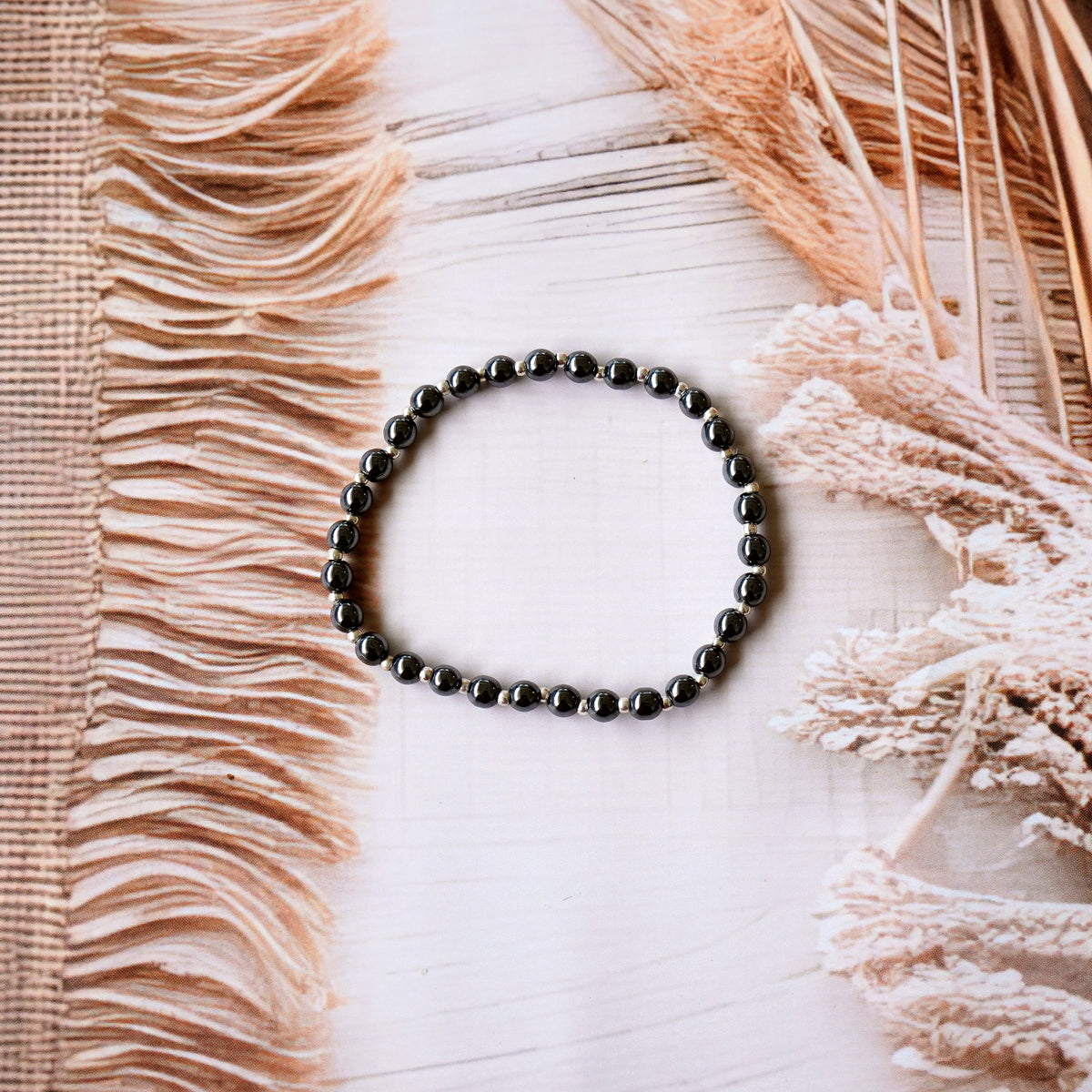 Hematite Stretch Bracelet - Stretchy, Tarnish Free and Waterproof