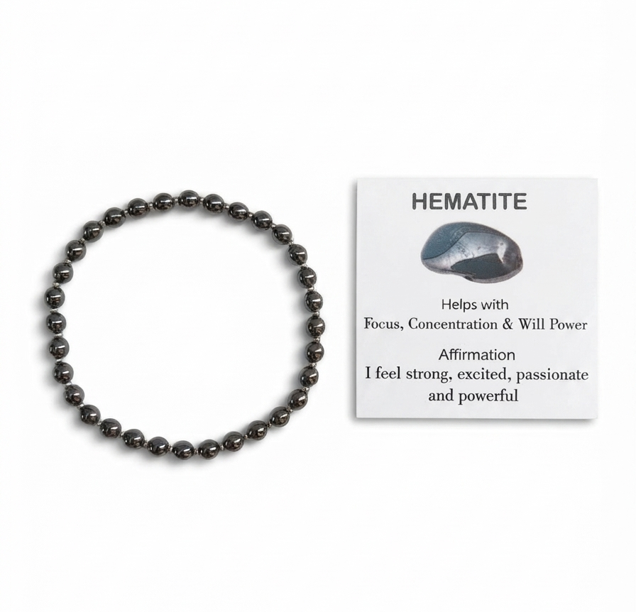 Hematite Stretch Bracelet - Stretchy, Tarnish Free and Waterproof