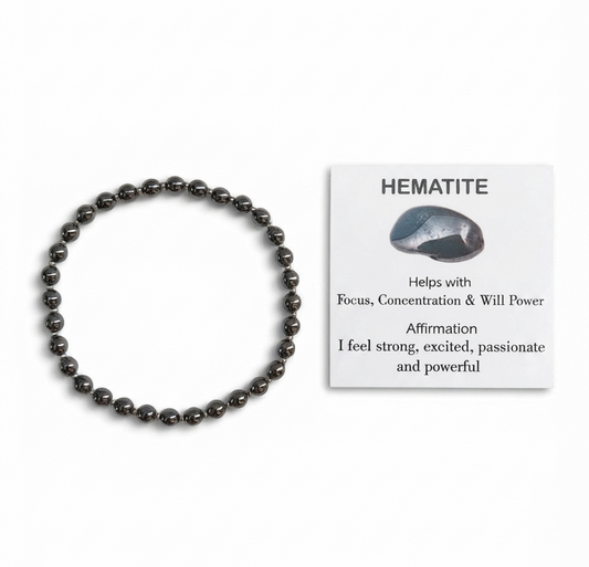 Hematite Stretch Bracelet - Stretchy, Tarnish Free and Waterproof